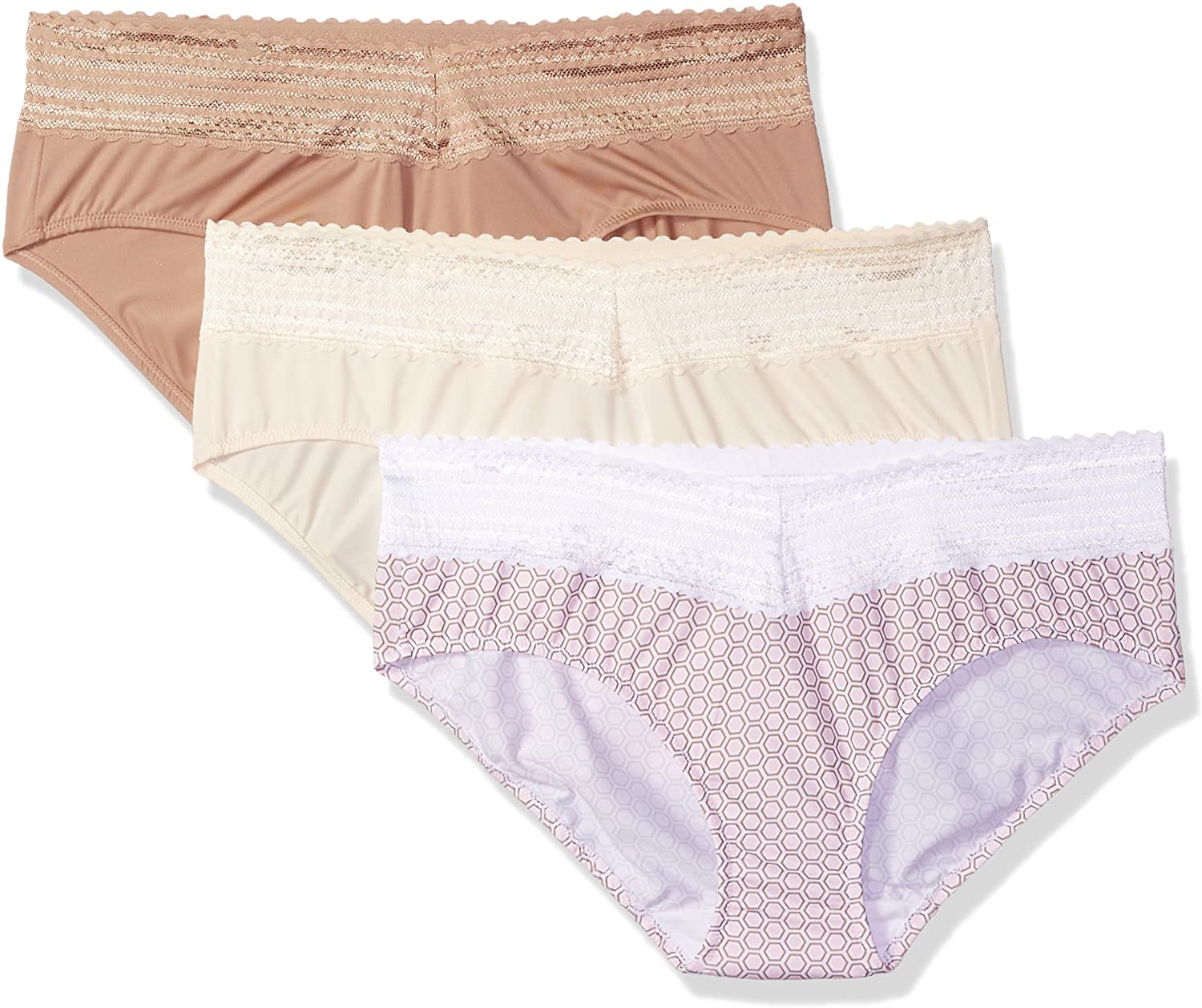 Warner'S Women'S Blissful Benefits No Muffin Top 3 Pack Hipster Panties Apparel & Accessories > Clothing > Underwear & Socks > Underwear Warner's   