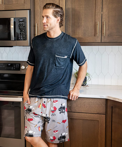 Lazy One Pajama Shorts for Men, Men'S Separate Bottoms, Cotton Loungewear Apparel & Accessories > Clothing > Sleepwear & Loungewear > Pajamas Kylie Max   
