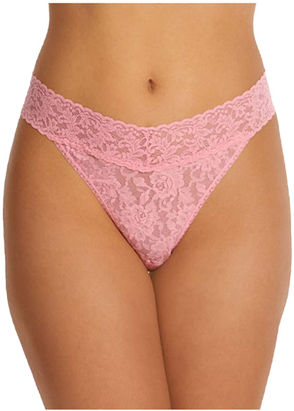 hanky panky Women's Signature Lace Original Rise Thong Apparel & Accessories > Clothing > Underwear & Socks > Underwear hanky panky Pink Lady  