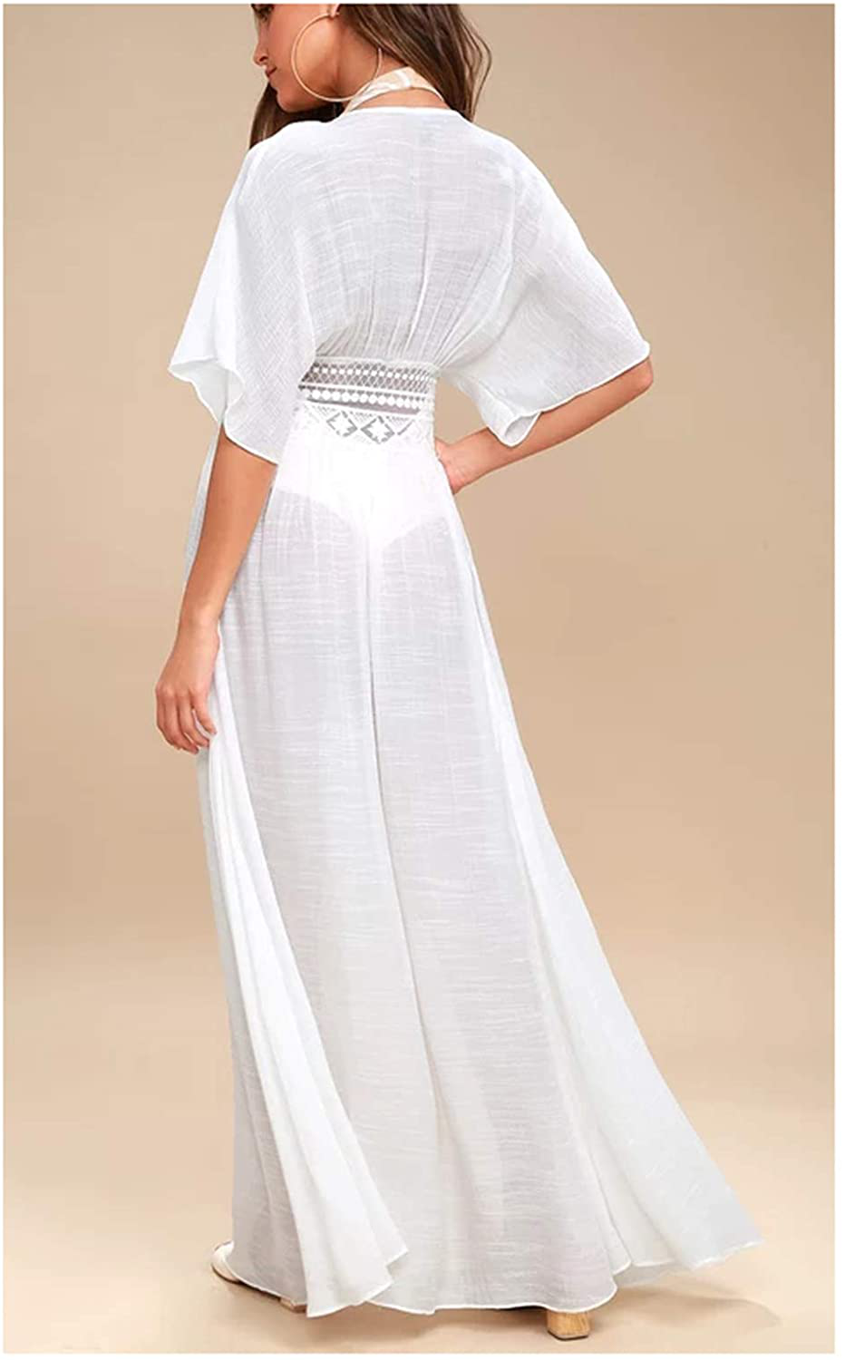 Wander Agio Womens Bikini Cover Ups Beach Coverup Swimsuits Sunscreen Long Top Apparel & Accessories > Clothing > Swimwear Kylie Max   