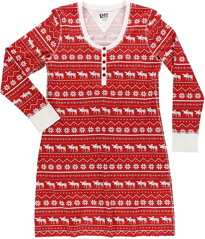 Lazy One Scoop-Neck Sleep Shirt, Nightshirts for Women, Animal-Themed Designs Apparel & Accessories > Clothing > Sleepwear & Loungewear > Nightgowns Kylie Max   