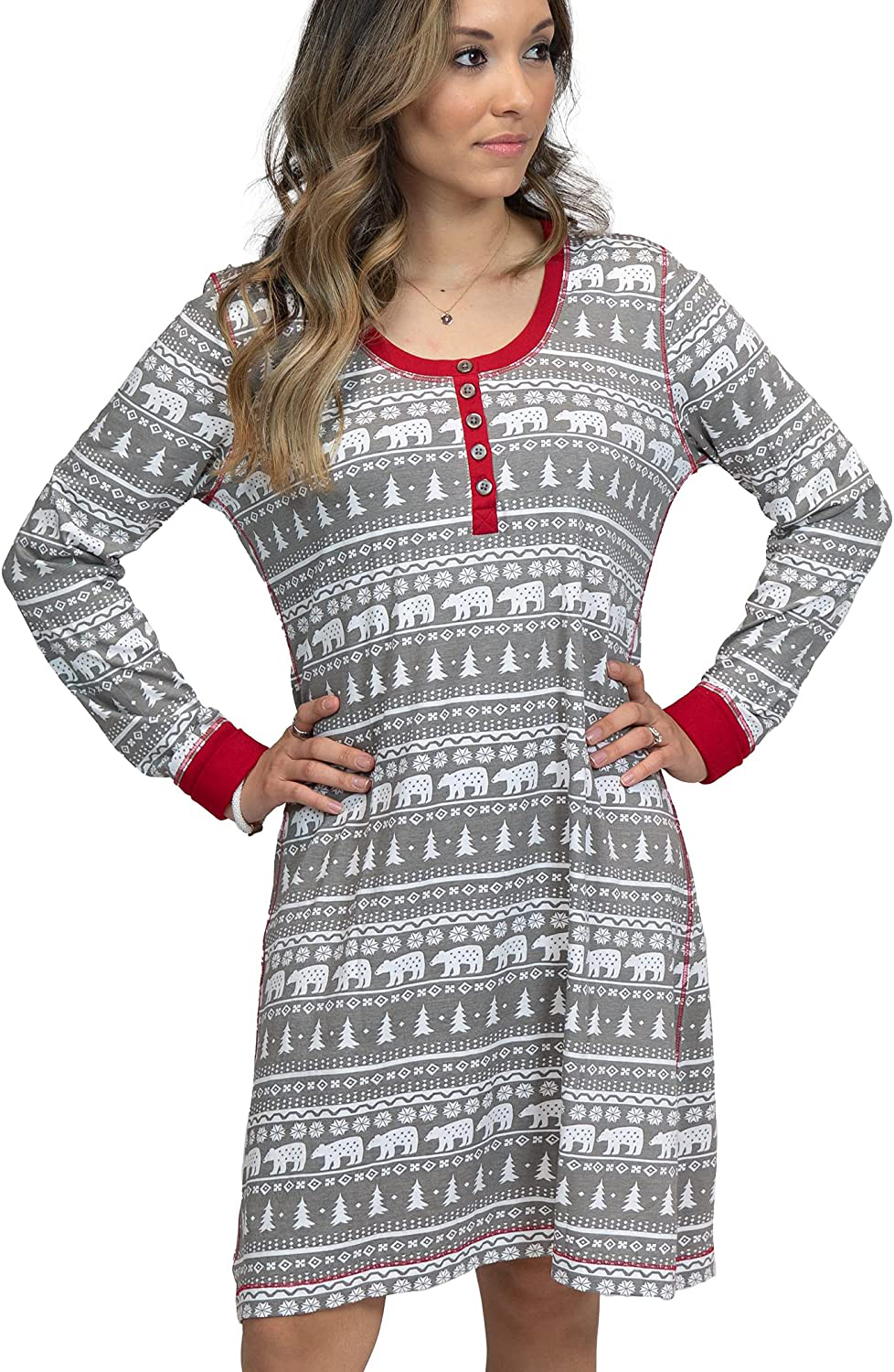 Lazy One Scoop-Neck Sleep Shirt, Nightshirts for Women, Animal-Themed Designs Apparel & Accessories > Clothing > Sleepwear & Loungewear > Nightgowns Kylie Max   