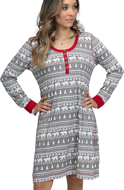 Lazy One Scoop-Neck Sleep Shirt, Nightshirts for Women, Animal-Themed Designs Apparel & Accessories > Clothing > Sleepwear & Loungewear > Nightgowns Kylie Max   