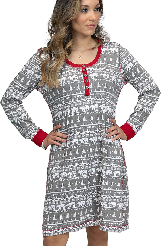 Lazy One Scoop-Neck Sleep Shirt, Nightshirts for Women, Animal-Themed Designs Apparel & Accessories > Clothing > Sleepwear & Loungewear > Nightgowns Kylie Max   