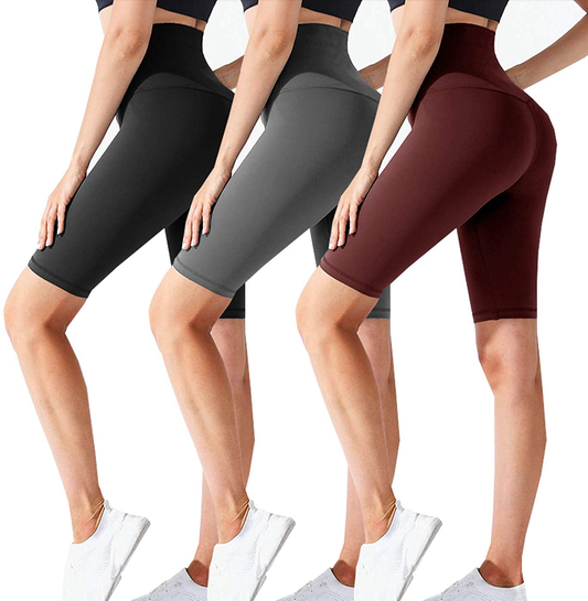 CTHH 3 Pack Biker Shorts for Women-High Waisted Workout Running Athletic Shorts for Women Yoga Gym Womens Shorts Apparel & Accessories > Clothing > Shorts Kylie Max   