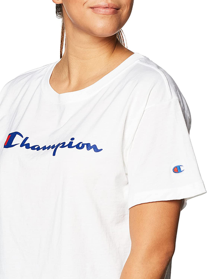 Champion Women'S the Cropped TEE, White, LARGE Apparel & Accessories > Clothing > Activewear Kylie Max   