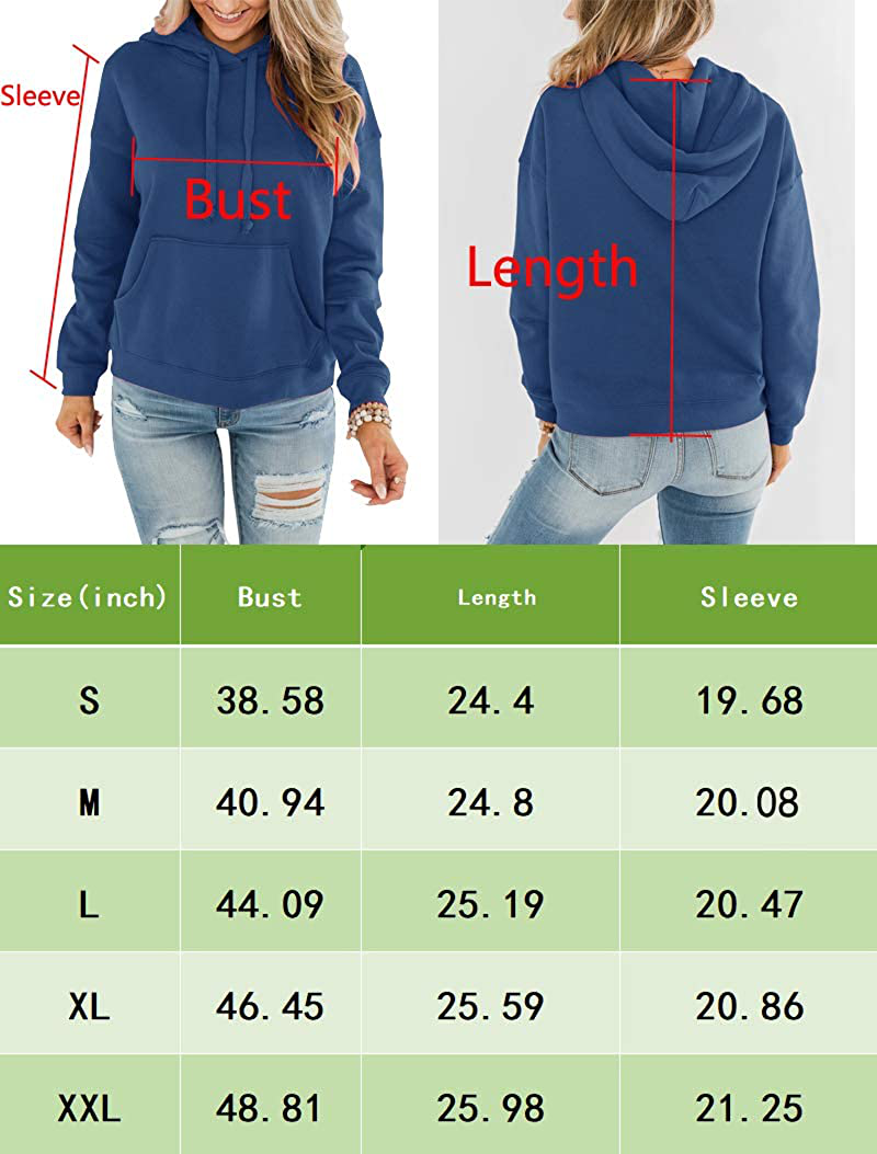 Bingerlily Women'S Casual Hoodies Long Sleeve Solid Lightweight Pullover Tops Loose Sweatshirt with Pocket Apparel & Accessories > Clothing > Activewear Kylie Max   
