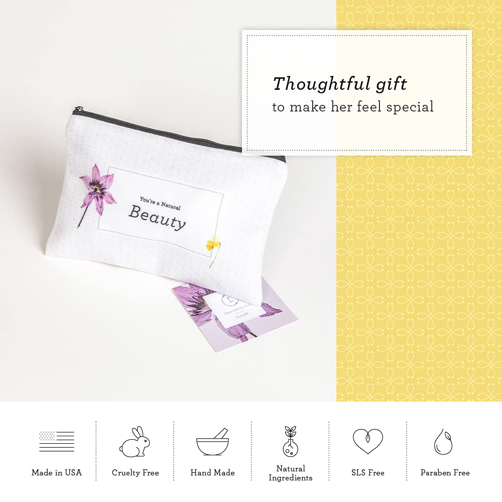 Spa Gift Set, Pampering Relaxing Box, Citrus Care Package for Women, Including 9 pc- Soap Bar, Facial Mask, Mist, Body Oil, Lip Balm, Cosmetic Bag, Scrub, Soy Candle & Sponge by Lizush. Arts & Entertainment > Party & Celebration > Gift Giving Lizush   