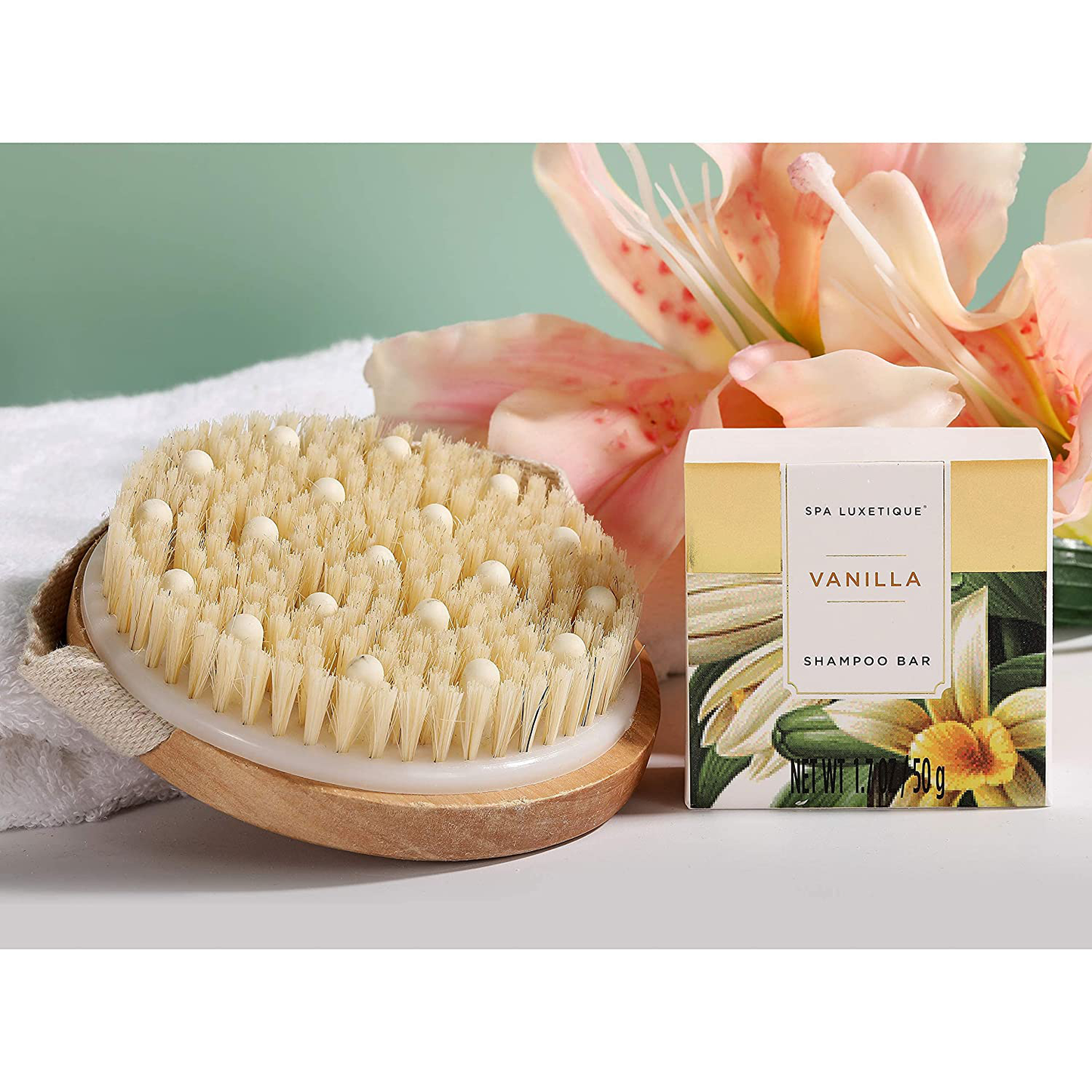 Spa Luxetique Spa Gift Basket, Vanilla Gift Baskets for Women, Luxury 15 Pcs Bath Gift Set, Relaxing at Home Bath Set with Massage Oil, Bath Salt, Bubble Bath, Christmas Gift Set for Women. Arts & Entertainment > Party & Celebration > Gift Giving spa luxetique   