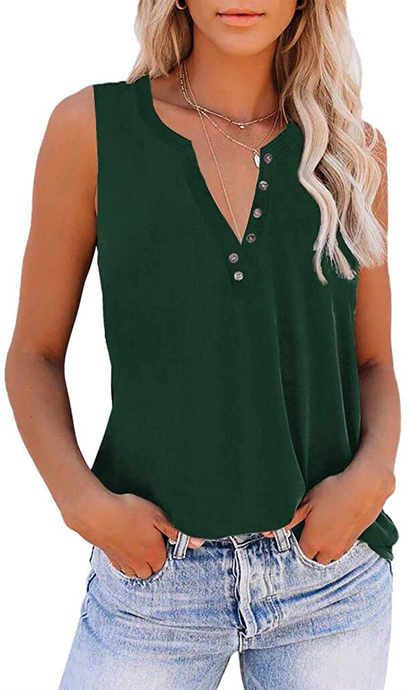 ETCYY Tie Dye Sleeveless V Neck Tank Tops for Women Summer Cute Printed Loose Fit Workout Athletic Yoga Shirts Apparel & Accessories > Clothing > Activewear Kylie Max   