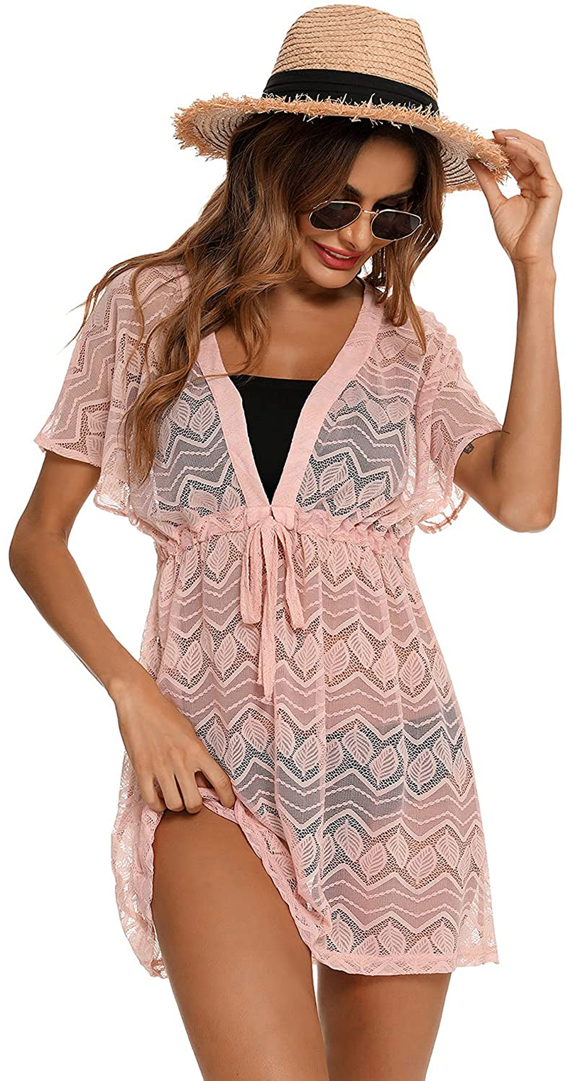 EISHOPEER Women'S Bathing Suit Cover Ups Sexy Swimwear Lace Beach Bikini Cover-Ups Apparel & Accessories > Clothing > Swimwear Kylie Max   