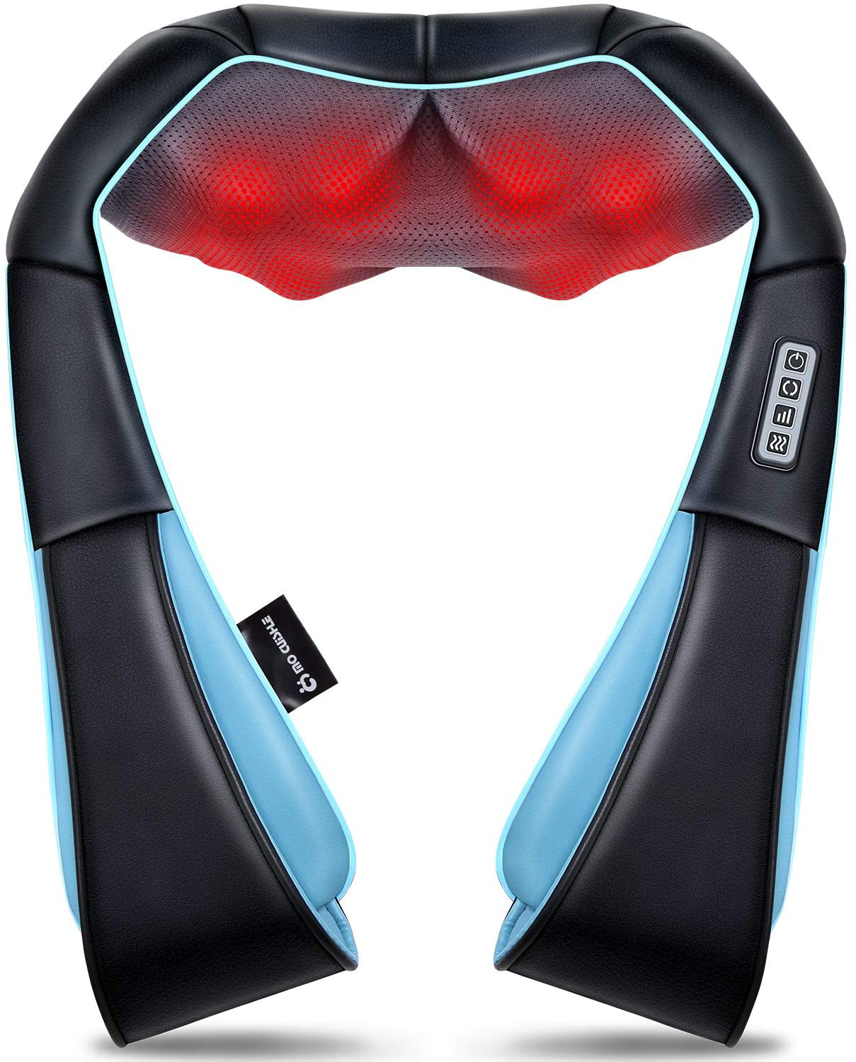 Shiatsu Back Shoulder and Neck Massager with Heat, Electric Deep Tissue 4D Kneading Massage for Shoulder, Back and Neck, Best Gifts for Women Men Mom Dad Arts & Entertainment > Party & Celebration > Gift Giving MoCuishle Blue  