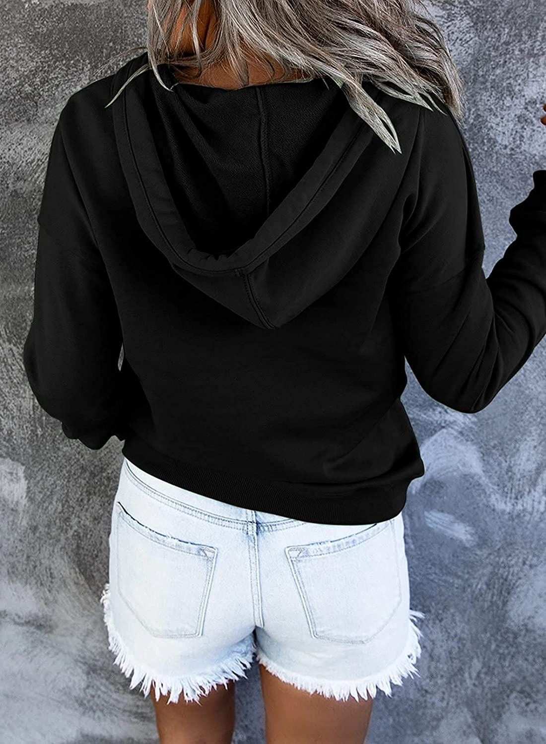 Ezymall Womens Casual Hoodies Pullover Tops Drawstring Long Sleeve Sweatshirts Fall Clothes with Pocket Apparel & Accessories > Clothing > Activewear Kylie Max   