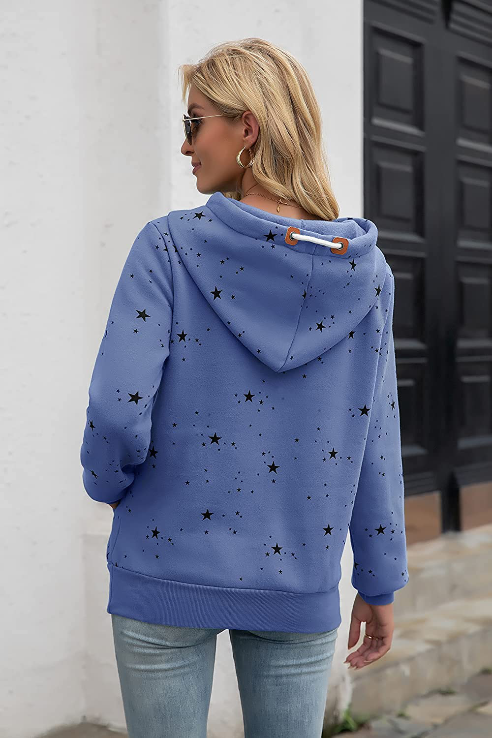 Kapoohott Womens Hoodies Long Sleeve High Necked Printed Hoodies Casual Comply Pullover Sweatshirts with Pockets Apparel & Accessories > Clothing > Activewear Kylie Max   