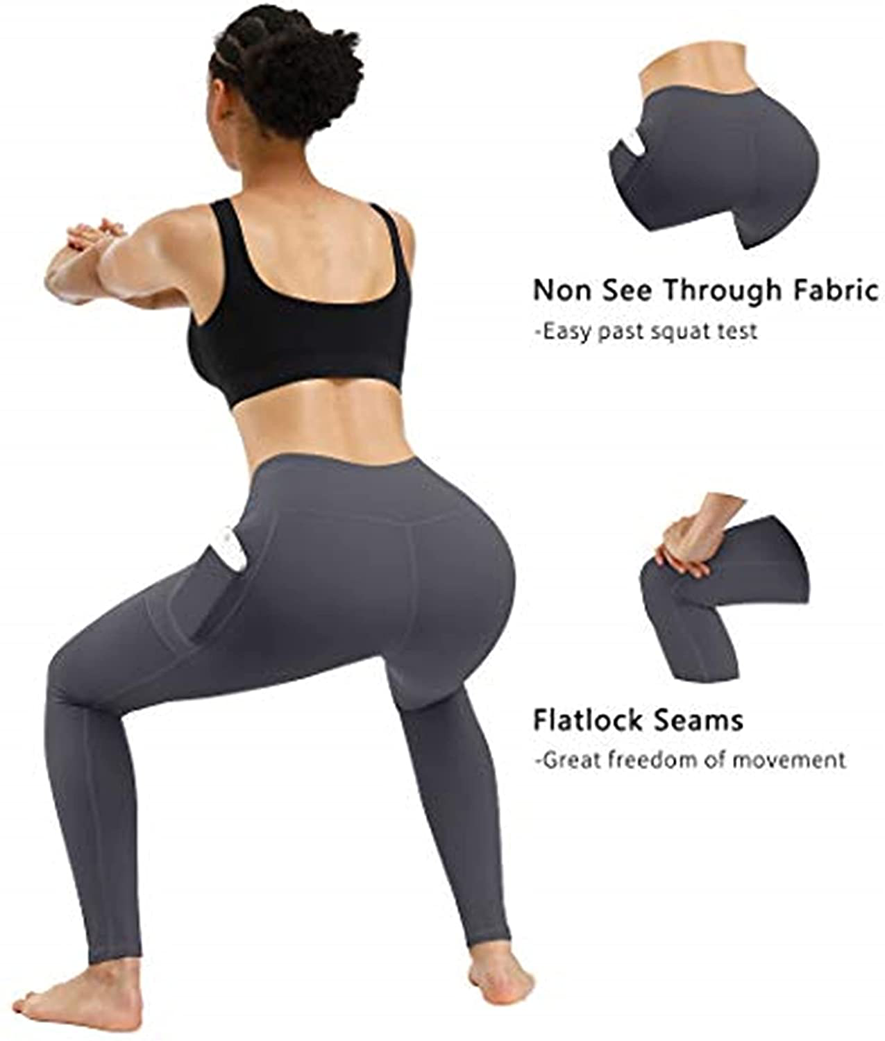 Fengbay 2 Pack High Waist Yoga Pants, Pocket Yoga Pants Tummy Control Workout Running 4 Way Stretch Yoga Leggings Apparel & Accessories > Clothing > Activewear KYLIE MAX   