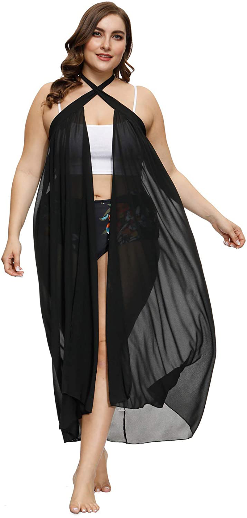 Hanna Nikole plus Size Sarong Swimsuit Cover Ups Bikini Beach Cover-Ups Wrap Skirt Apparel & Accessories > Clothing > Swimwear Kylie Max   