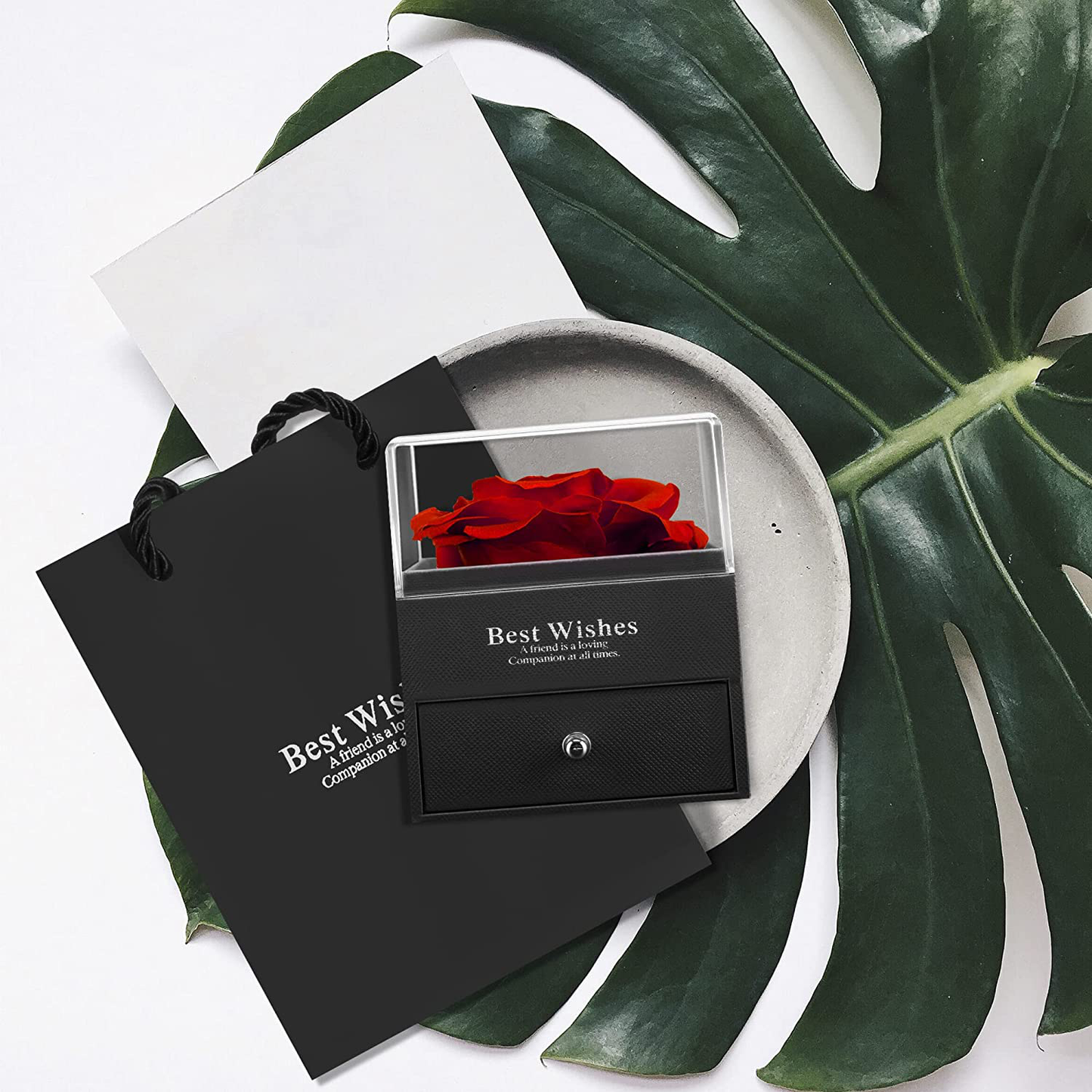 Preserved Real Rose with Angel Wings Necklaces for Women Enchanted Rose Flower Gifts for Mom Her Girlfriend Gifts Wife On Birthday Gifts for Women Anniversary Christmas Mothers Valentines Day (Red) Arts & Entertainment > Party & Celebration > Gift Giving NEWNOVE   