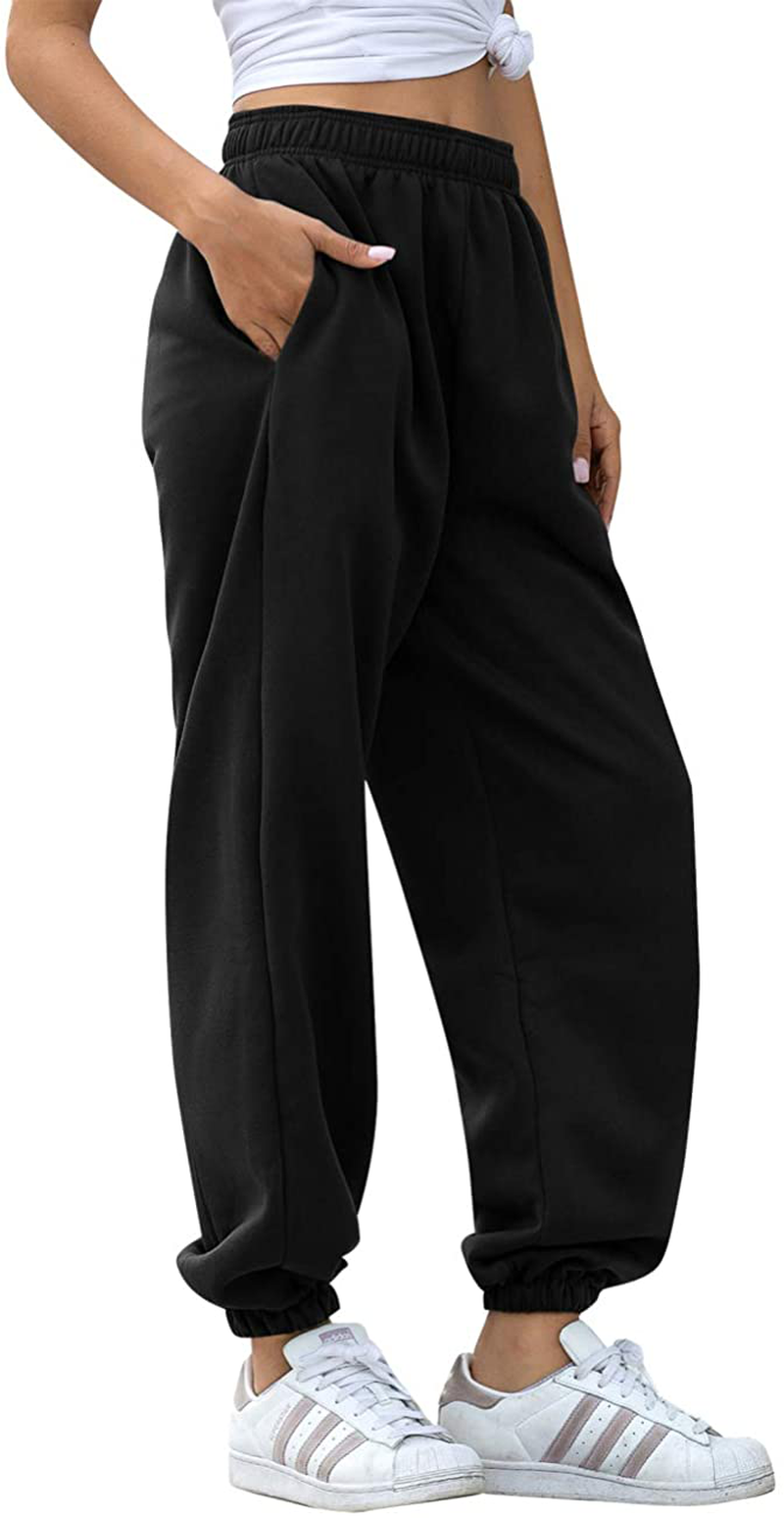 Hesayep Women'S High Waisted Sweatpants Workout Active Joggers Pants Baggy Lounge Bottoms Apparel & Accessories > Clothing > Activewear Kylie Max   