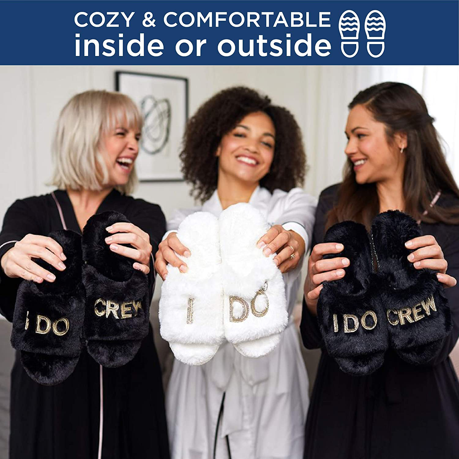 Dearfoams Women's Bridal I Do & I Do Crew Giftable Slide Slipper Arts & Entertainment > Party & Celebration > Gift Giving Dearfoams   