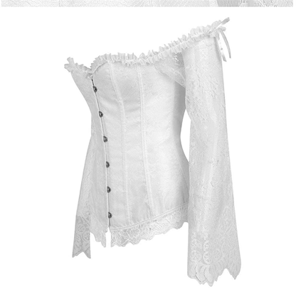 Corset Tops for Women Corset - Overbust Lingerie - Lace up Back Bustier Top - Fashion Corsets with Sleeve Apparel & Accessories > Clothing > Underwear & Socks > Lingerie SZIVYSHI   