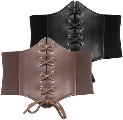 GRACE KARIN Lace-Up Cinch Belt Tied Corset Elastic Waist Belt Apparel & Accessories > Clothing Accessories > Belts GRACE KARIN   