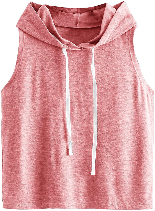 Sweatyrocks Women'S Summer Sleeveless Hooded Tank Top T-Shirt for Athletic Exercise Relaxed Breathable Apparel & Accessories > Clothing > Activewear Kylie Max   