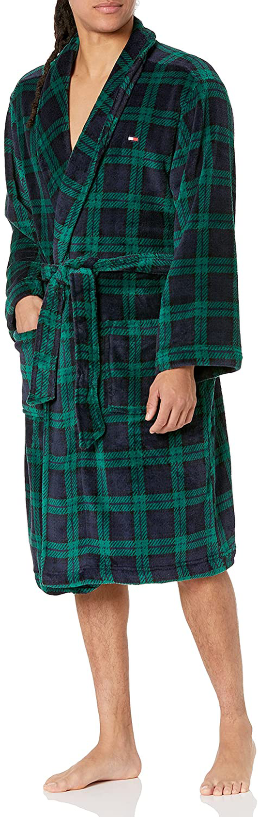 Tommy Hilfiger Mens Plush Robe Apparel & Accessories > Clothing > Sleepwear & Loungewear > Robes Kylie Max   