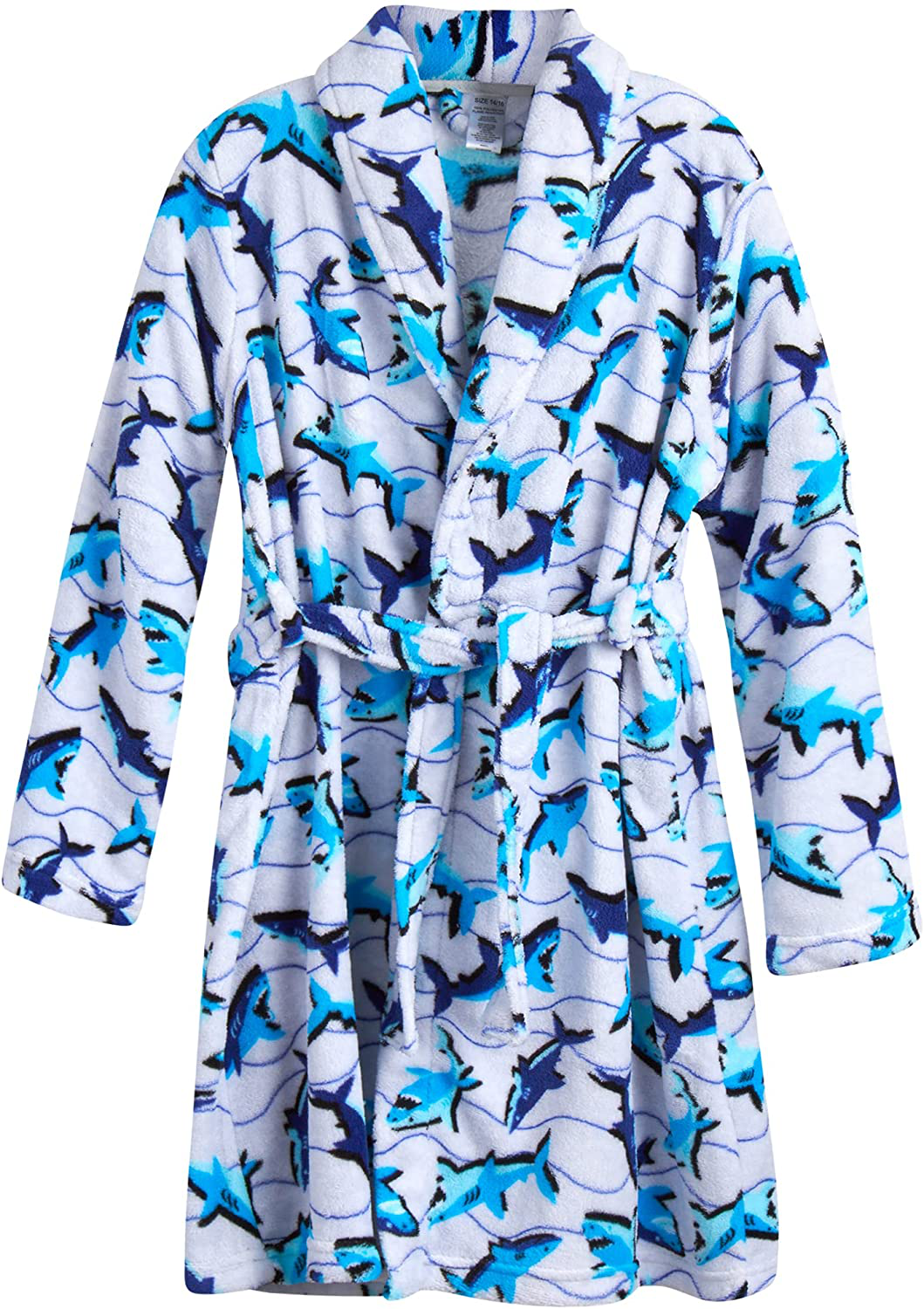 Too Cool 2 Sleep Boys Bathrobe-Super Soft Plush Fleece Robe and Slippers (5-16) Apparel & Accessories > Clothing > Sleepwear & Loungewear > Robes Kylie Max   