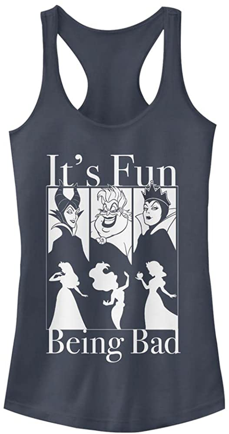 Disney Women'S It'S Fun Being Bad Ideal Racerback Graphic Tank Top Apparel & Accessories > Clothing > Activewear Kylie Max   