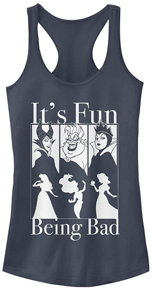 Disney Women'S It'S Fun Being Bad Ideal Racerback Graphic Tank Top Apparel & Accessories > Clothing > Activewear Kylie Max   