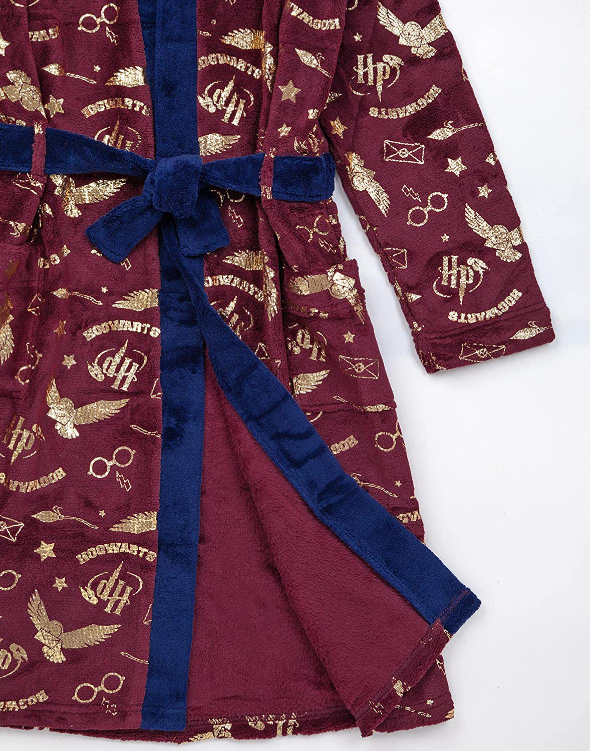 Harry Potter Dressing Gown Kids Red or Blue Options Pyjama Robe Apparel & Accessories > Clothing > Sleepwear & Loungewear > Robes Kylie Max   