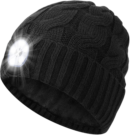 Gifts for Men Beanie Hat with Light - Christmas Stocking Stuffers Dad Gifts for Women Husband Boyfriend Brother Him Grandpa Headlamp Warm Winter Cap, Flashlight Hat for Fishing Running Camping Arts & Entertainment > Party & Celebration > Gift Giving WINCHY   