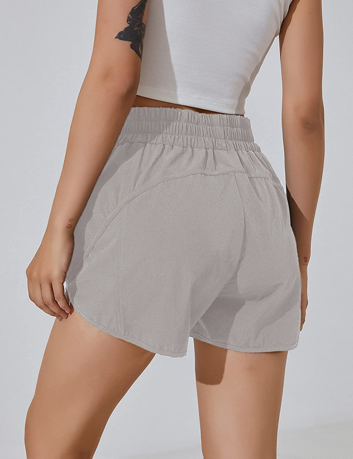 Blooming Jelly Womens High Waisted Running Shorts Athletic Workout Shorts Quick Dry Pants with Zipper Pocket Apparel & Accessories > Clothing > Shorts Kylie Max   