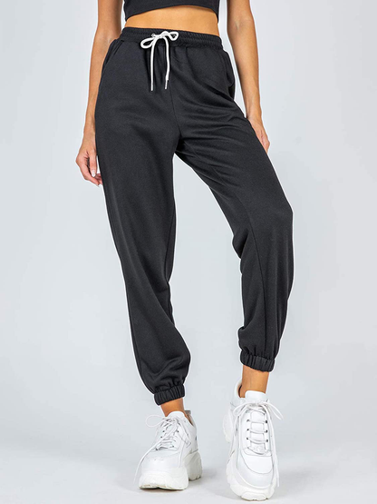 Ezymall Womens Sweatpants Comfy High Waisted Workout Athletic Lounge Joggers Pants with Pockets Apparel & Accessories > Clothing > Activewear Kylie Max   