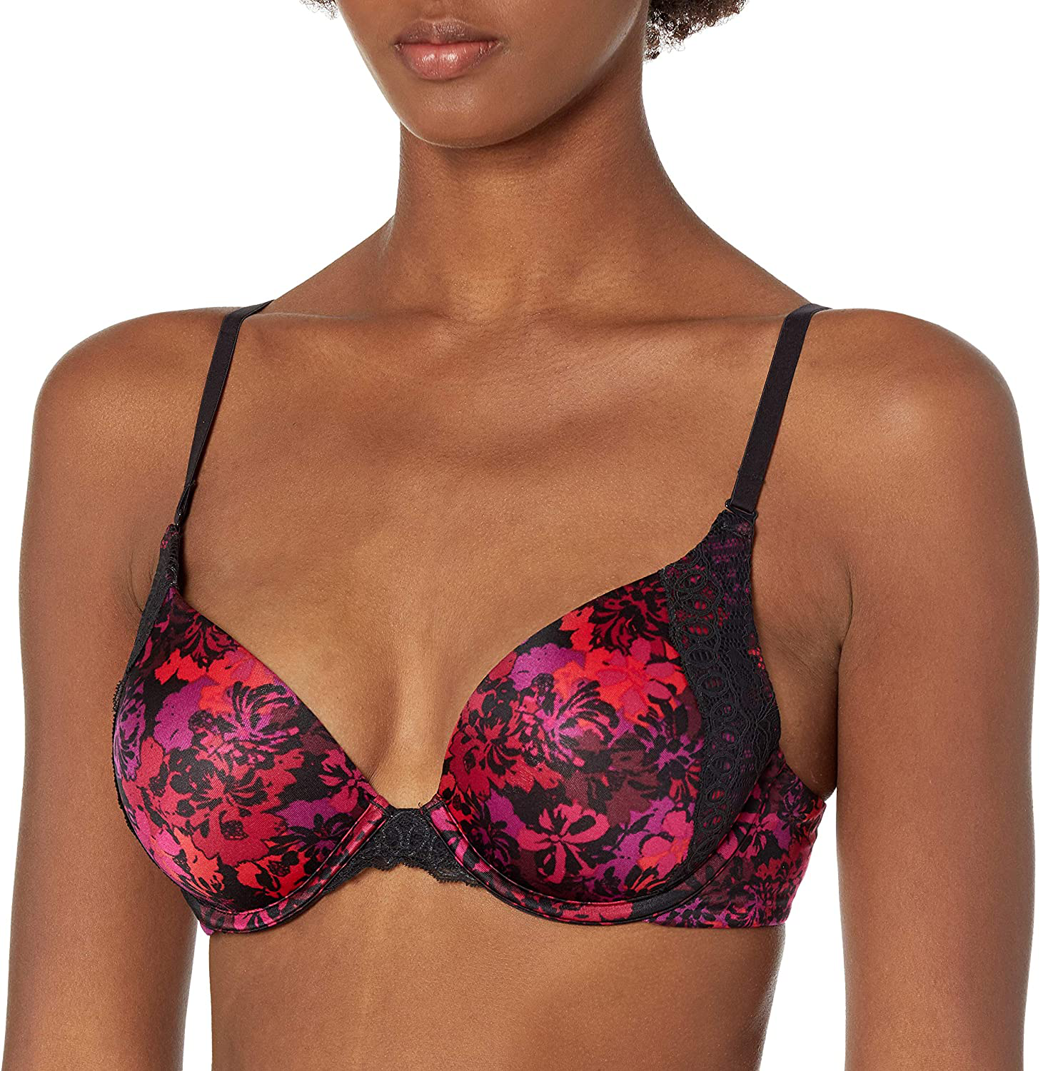Maidenform Women's Natural Boost Demi Bra 09428 Apparel & Accessories > Clothing > Underwear & Socks > Bras Maidenform Camo Garden Print/Black 38D 