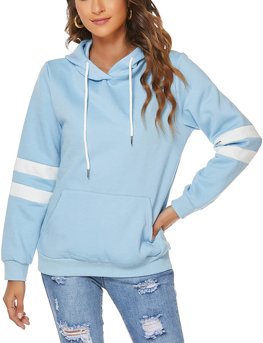 FINWANLO Hoodies for Women Casual Long Sleeve Tops Fleece Pullover Hooded Sweatshirts Jacket with Pockets Apparel & Accessories > Clothing > Activewear Kylie Max   