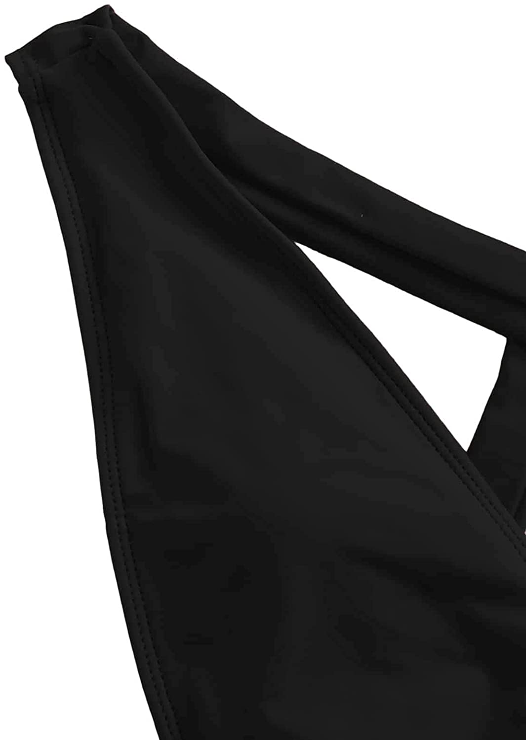 Lilosy Sexy Self Tie Criss Cross Plunge Backless High Cut Thong One Piece Swimsuit for Women Padded Bathing Suit Bikini Apparel & Accessories > Clothing > Swimwear Kylie Max   