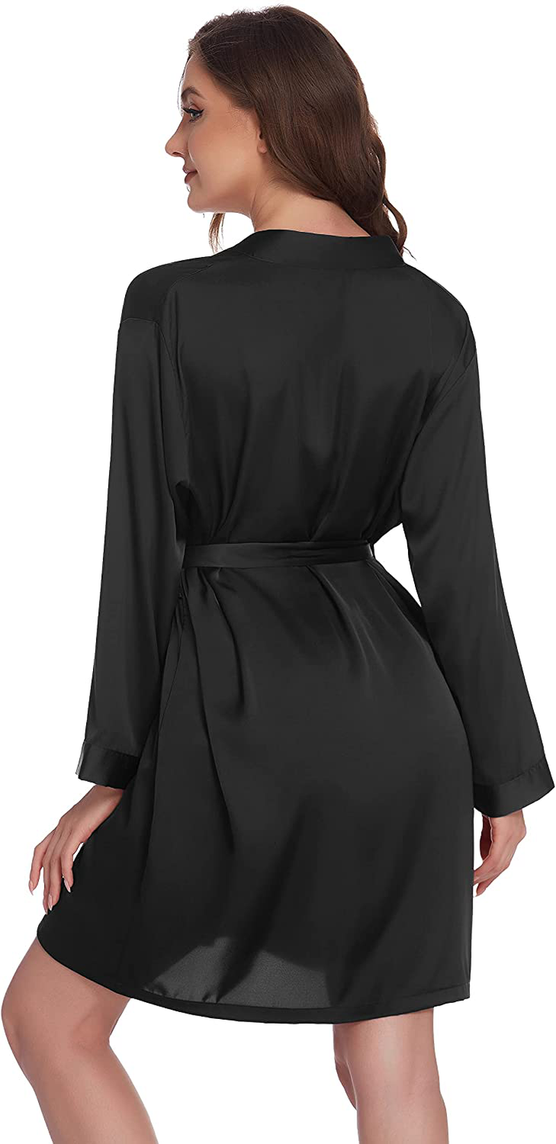 Ekouaer Women'S 3 Pcs Sleepwear Satin Robe and Lingerie Set Floral Lace Trim Pajama Set Sexy Lingerie with Robes Apparel & Accessories > Clothing > Sleepwear & Loungewear Kylie Max   