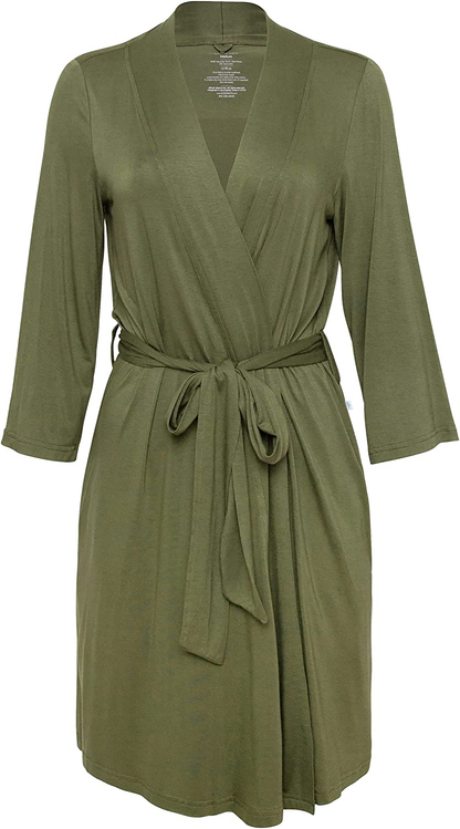 Posh Peanut Mommy Robe for Maternity, Labor Delivery Soft Nursing Lounge Wear, Viscose from Bamboo Apparel & Accessories > Clothing > Sleepwear & Loungewear > Robes Posh Peanut Olive XX-Large 
