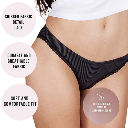 Emprella Cotton Underwear Women, 8 or 5 Pack Womens Bikini Seamless Ladies Cheeky Panty Apparel & Accessories > Clothing > Underwear & Socks > Underwear Emprella   
