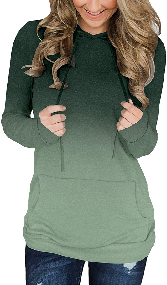 Onlypuff Womens Hoodie Sweatshirts Casual Tunic Tops Long Sleeve Hoody with Kangaroo Pockets Apparel & Accessories > Clothing > Activewear Kylie Max   