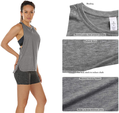 Icyzone Workout Tank Tops for Women - Running Muscle Tank Sport Exercise Gym Yoga Tops Athletic Shirts(Pack of 3) Apparel & Accessories > Clothing > Activewear Kylie Max   