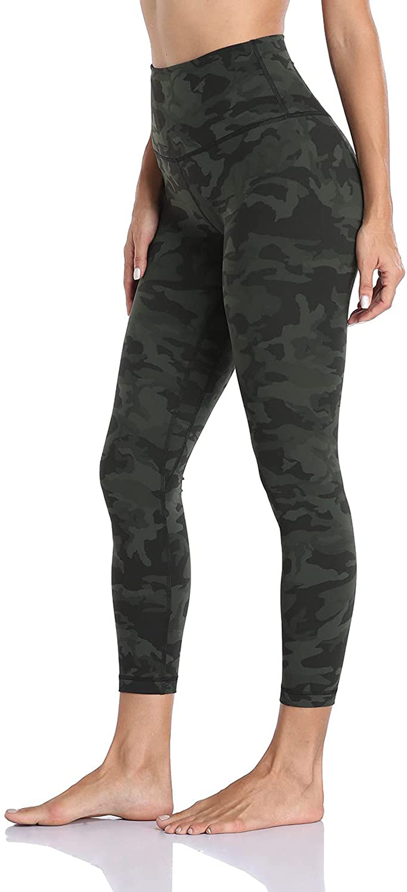 HeyNuts Hawthorn Athletic Essential II 7/8 Legging Women's High Waisted Yoga Pants Active Ankle Legging-25'' Apparel & Accessories > Clothing > Activewear HeyNuts Camo Green_25'' Ⅱ Small 