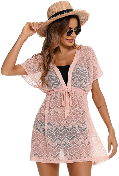 EISHOPEER Women'S Bathing Suit Cover Ups Sexy Swimwear Lace Beach Bikini Cover-Ups Apparel & Accessories > Clothing > Swimwear Kylie Max   