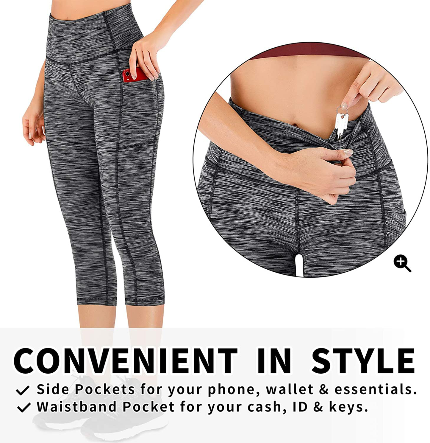 Ewedoos Women's Yoga Pants with Pockets - Leggings with Pockets, High Waist Tummy Control Non See-Through Workout Pants Apparel & Accessories > Clothing > Activewear Ewedoos   