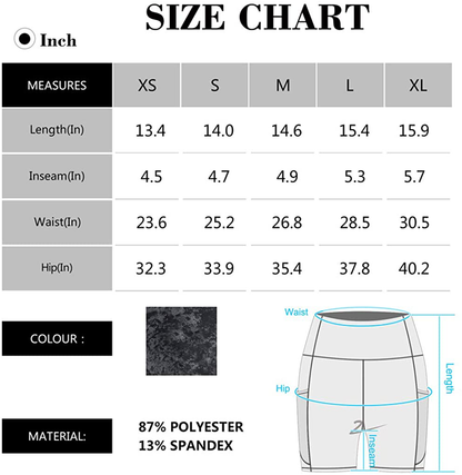 Dragon Fit High Waist Yoga Shorts for Women with 2 Side Pockets Tummy Control Running Home Workout Shorts Apparel & Accessories > Clothing > Shorts Kylie Max   