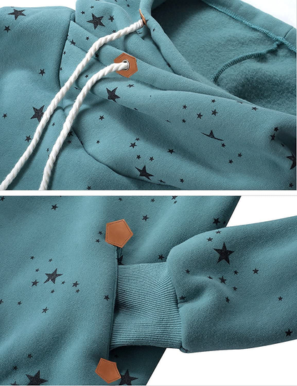 Kapoohott Womens Hoodies Long Sleeve High Necked Printed Hoodies Casual Comply Pullover Sweatshirts with Pockets Apparel & Accessories > Clothing > Activewear Kylie Max   