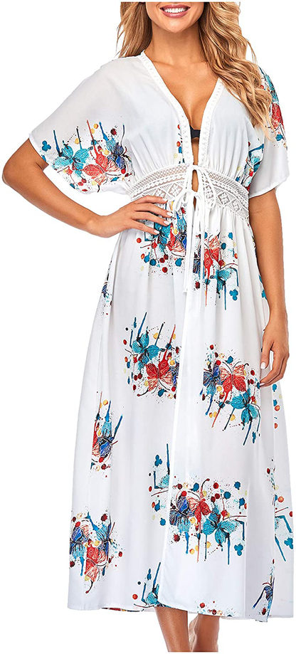 Wander Agio Womens Bikini Cover Ups Beach Coverup Swimsuits Sunscreen Long Top Apparel & Accessories > Clothing > Swimwear Kylie Max   