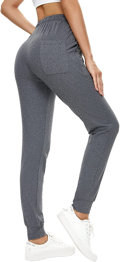 BATHRINS Women Tapered Joggers with Pockets – Casual Yoga High Waist Sweatpants Apparel & Accessories > Clothing > Activewear Kylie Max   