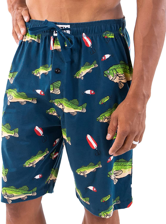 Lazy One Pajama Shorts for Men, Men'S Separate Bottoms, Cotton Loungewear Apparel & Accessories > Clothing > Sleepwear & Loungewear > Pajamas Kylie Max   